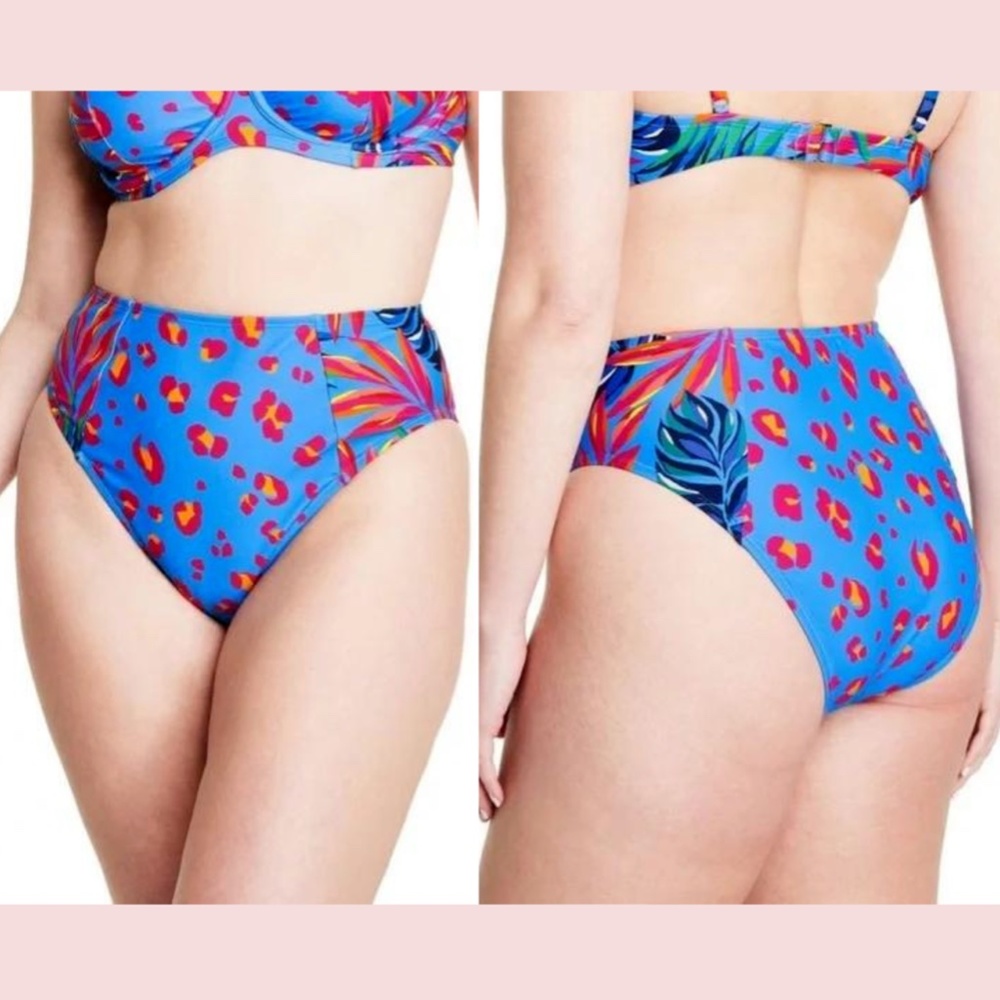 NWT  Tabitha Brown x‎ Target [ XXS ] Tropical/Leopard Bikini Top + Bottom #5413 - Picture 3 of 15